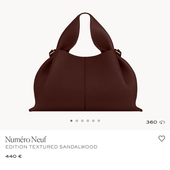 Polene Numéro Neuf Textured Brown Shoulder Bag - Picture 4 of 8